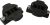 LifeLine Plastic Light Mount (2 Pack) – Black