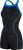 Speedo Women’s Panel Tankini – Black/Chroma Blue/Aquarium