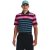 Under Armour Mens Playoff 3.0 Stripe Polo Black/Rebel Pink L