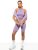 Enzo Womens Ribbed Crop Vest Tracksuit With Shorts