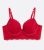 Curves Red Scallop Lace Plunge Bra New Look