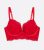 Red DD+ Scallop Lace Push Up Bra New Look