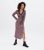 Tall Purple Ditsy Floral Lace Trim Midi Dress New Look