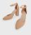 Camel Pointed Block Heel Court Shoes New Look Vegan