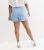 Curves Pale Blue Pleated High Waist Shorts New Look