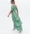 Little Mistress Green Spot Sweetheart Tiered Maxi Dress New Look