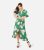 Mela Green Floral Frill Midi Wrap Dress New Look