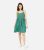 Mela Green Floral Button Tiered Swing Dress New Look