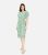 Mela Green Ditsy Floral Shirred Midi Dress New Look