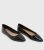 Black Faux Croc Pointed Ballet Pumps New Look Vegan