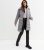 Pale Grey Faux Fur Trim Hooded Long Puffer Coat New Look