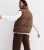 Brown Puffer Crop Gilet New Look