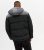 Men’s Black Colour Block Hooded Puffer Jacket New Look