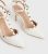 White Patent Studded Caged Stiletto Heel Court Shoes New Look Vegan