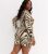 Curves Brown Zebra Print Strappy Cut Out Mini Dress New Look