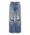 ONLY Pale Blue Ripped Wide Leg Jeans New Look