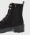 Black Suedette Lace Up Chunky Boots New Look Vegan