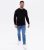 Men’s Black Fine Knit Relaxed Fit Crew Neck Jumper New Look