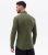 Men’s Khaki Poplin Long Sleeve Muscle Fit Shirt New Look