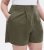 Curves Khaki Linen Blend Tailored Shorts New Look