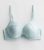 Mint Green Satin Lace Push Up Bra New Look