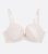 Cream Satin Lace Trim Plunge Push Up Bra New Look