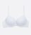 White Animal Print Lace Plunge Push Up Bra New Look