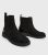 Girls Black Suedette Patent Panel Chelsea Boots New Look