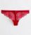 Red Floral Lace Diamanté Thong New Look