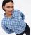 Pink Vanilla Blue Denim Checkerboard Crop Jacket New Look