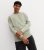 Men’s Light Green Crew Neck Long Sleeve Oversized T-Shirt New Look