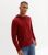 Men’s Dark Red Pocket Front Long Sleeve Hoodie New Look