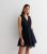 TFNC Navy Twist Mini Wrap Skater Dress New Look