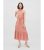 VILA Petite Coral Tie Waist Halter Midi Dress New Look