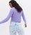 Sunshine Soul Purple Ribbed Crop Hook Cardigan New Look