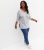 Curves Gray Positive Knit Lengthy V Neck Most sensible New Glance