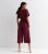 Burgundy Crepe Tie Side Bat Wing Jumpsuit New Look