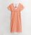 Orange Chevron Chiffon Tassel Maxi Kaftan New Look