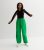 Girls Green High Waist Parachute Trousers New Look