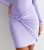 Public Desire Purple Slinky Square Neck Twist Front Mini Bodycon Dress New Look