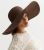 Dark Brown Straw Effect Oversized Floppy Hat New Look