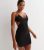 Public Desire Black Satin Cut Out Mini Dress New Look