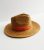 Tan Straw Woven Trim Fedora Hat New Look