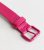 Bright Pink Patent Skinny Belt New Look