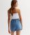 Girls Blue Denim Elasticated Shorts New Look