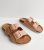 Pink Double Buckle Strap Footbed Sliders New Look