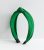 Green Ribbed Knot Headband New Look