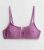 Lilac Glitter Notch Scoop Neck Crop Bikini Top New Look