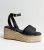 Wide Fit Black Leather-Look Espadrille Wedge Heel Sandals New Look