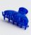 Bright Blue Resin Medium Bulldog Claw Clip New Look